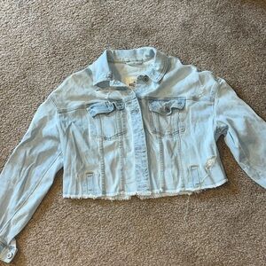 Hollister cropped jean jacket